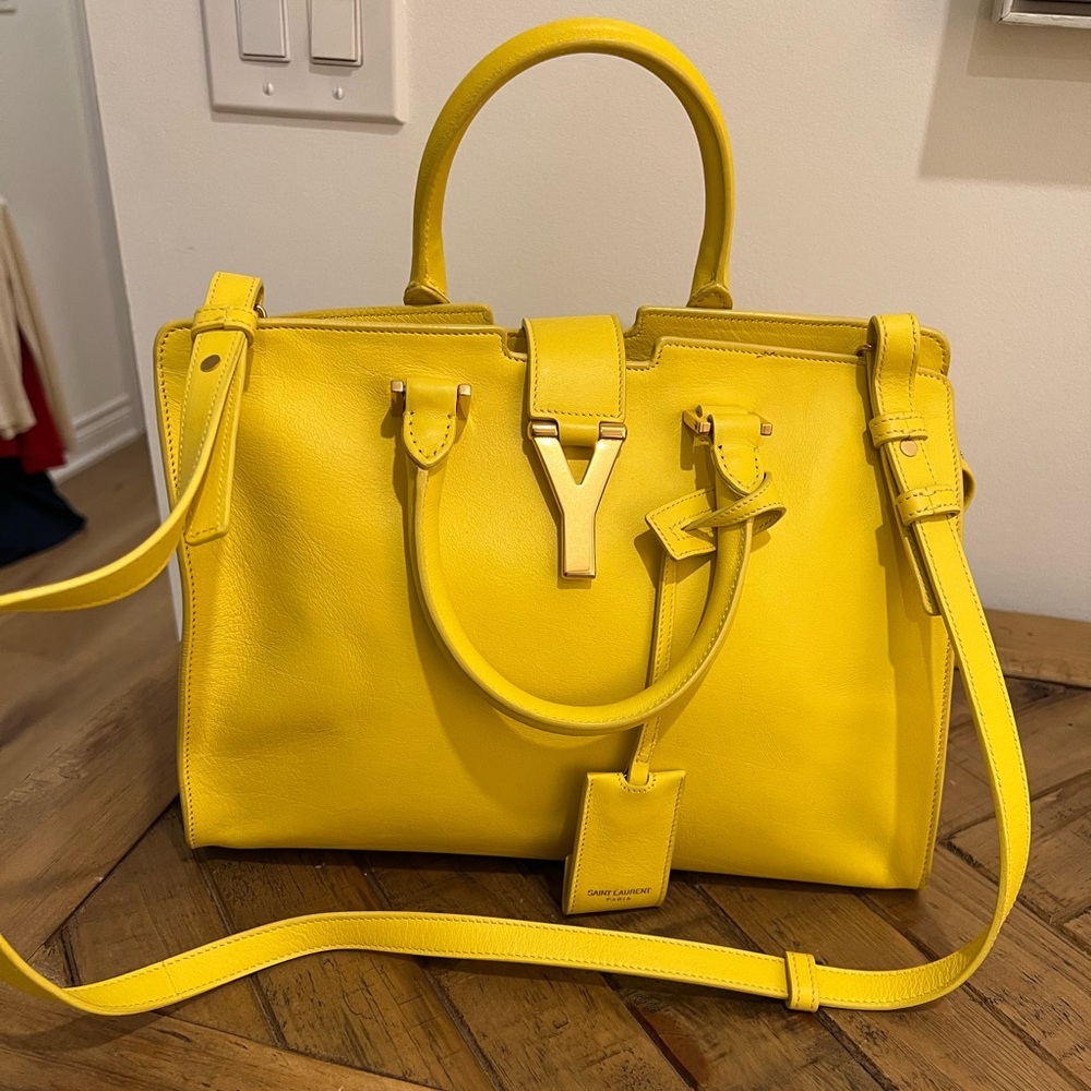 Yves Saint Laurent Calfskin Leather Bag - Yellow